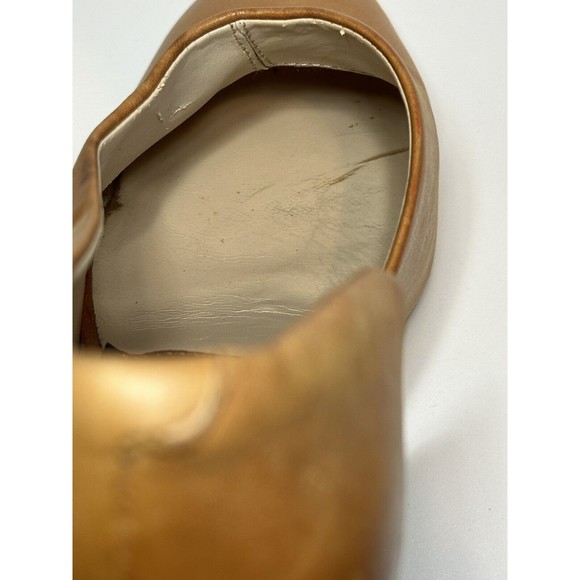 MNG By Mango Leather Heels 9 Mule Retro Chunky Block Heels Unique Funky 70s Heel - Picture 12 of 16